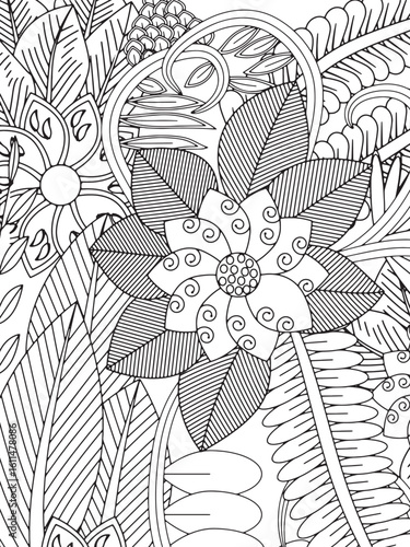 flowers coloring pages adults 