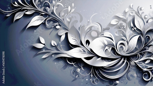 Abstract silver metallic geometric pattern background design