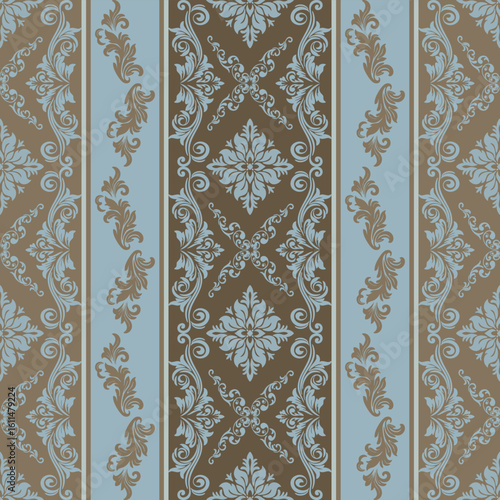 Elegant decorative pattern, white isolate background