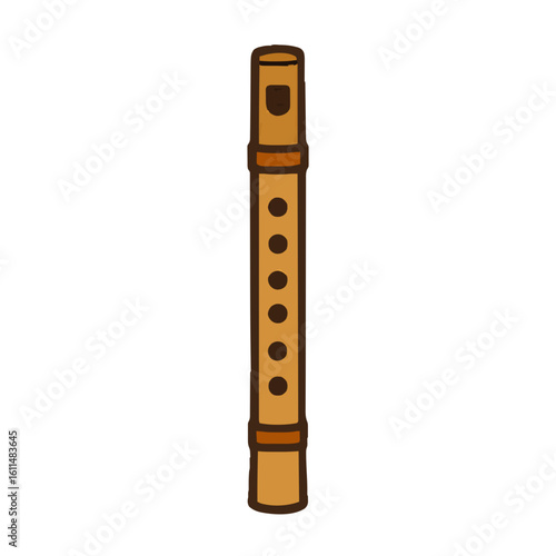 flute isolated on white background