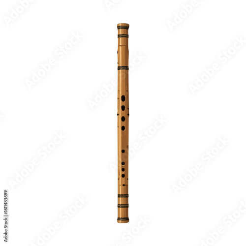 flute isolated on white background