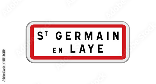 Panneau de sortie Saint-Germain-en-Laye, Yvelines, Île-de-France