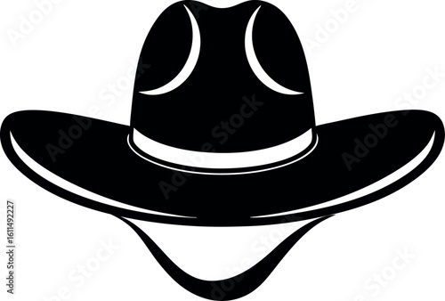 cowboy hat black silhouette art, cowboy hat isolated 