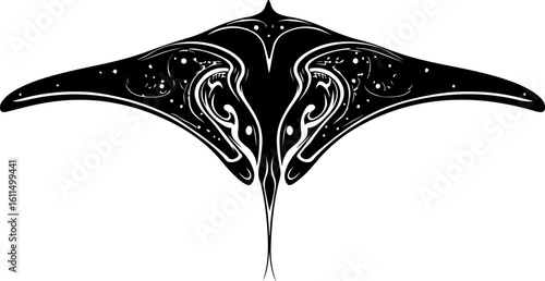 decorative manta ray graphic illustration