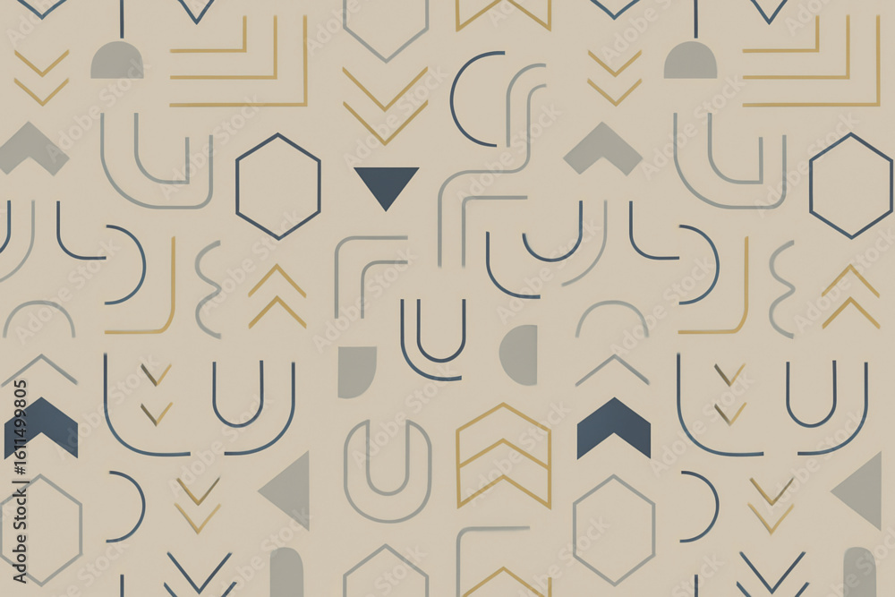 Obraz premium Seamless Geometric Vector Pattern for Modern Interior Decoration