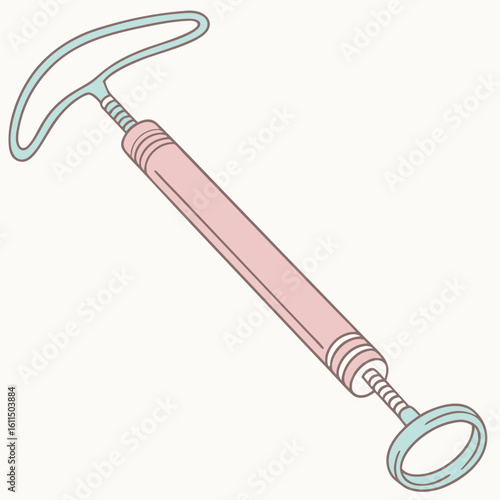 Vector art of a pink and blue facial massage roller is isolated on white background, designed to promote lymphatic drainage and relaxation for skincare