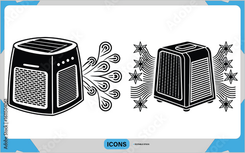 Air Cooler Vector Design - EPS File for Home Cooling and Air Conditioning Projects