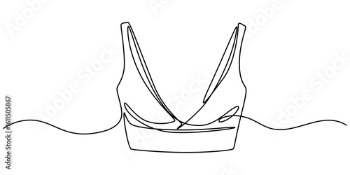 Cute swimsuit icon continuous one line drawing, Swimsuit Summer icon Thin Line Style, Bikini Bottom  Single Line Drawing with Editable Stroke, Women’s Swimsuit Drawing, Vector illustration of swimsuit