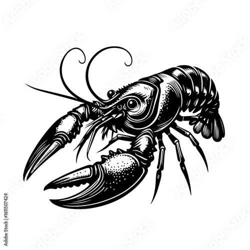 crayfish vector illustration