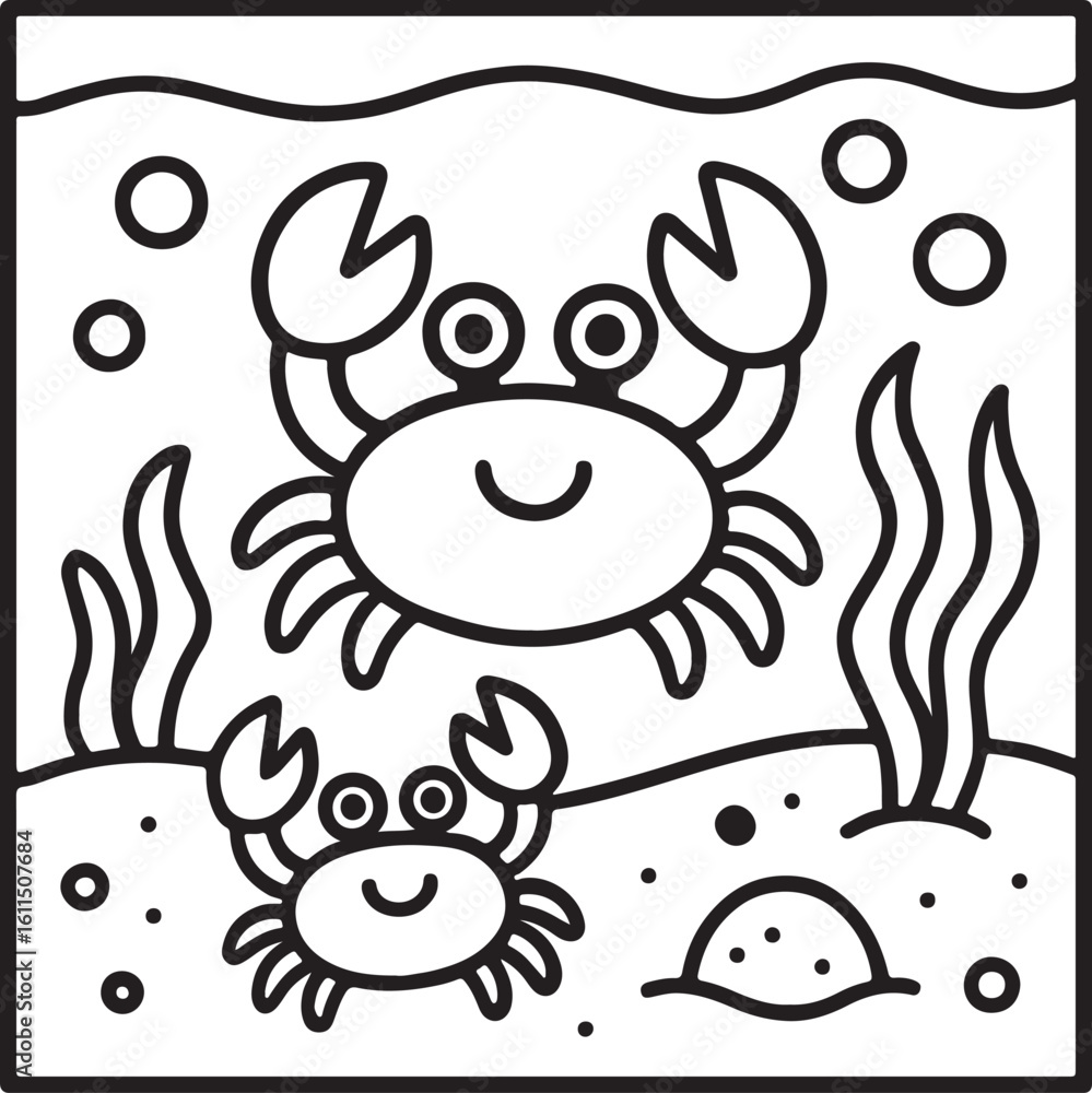 Fototapeta premium Cozy Moments Bold Line Coloring Page – Relaxing Hygge-Inspired Illustration