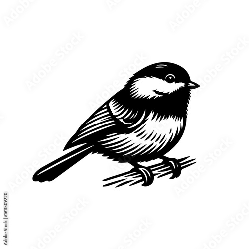blue tit on white background