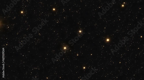 Warm glowing gold dust particles floating in dark space Abstract ethereal light motes shimmer and sparkle perfect for elegant bokeh background or magical overla