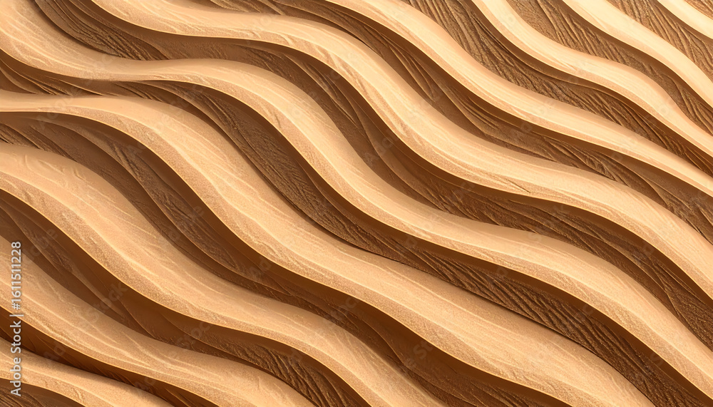 Obraz premium Wavy Wooden Surface Abstract