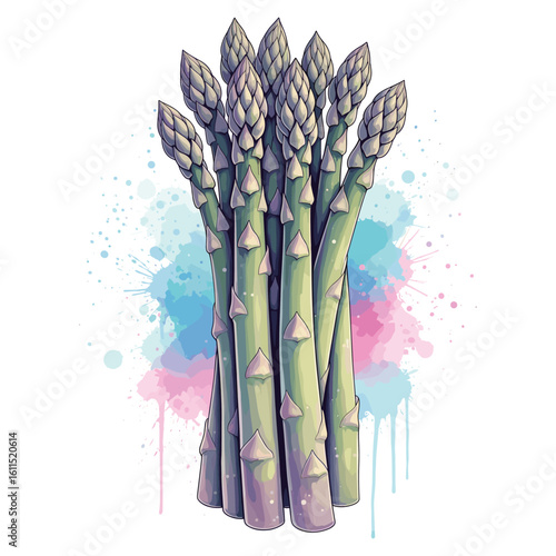 Asparagus Watercolor Sublimation