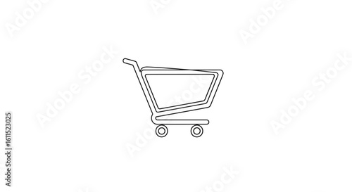 shopping cart isolated on white