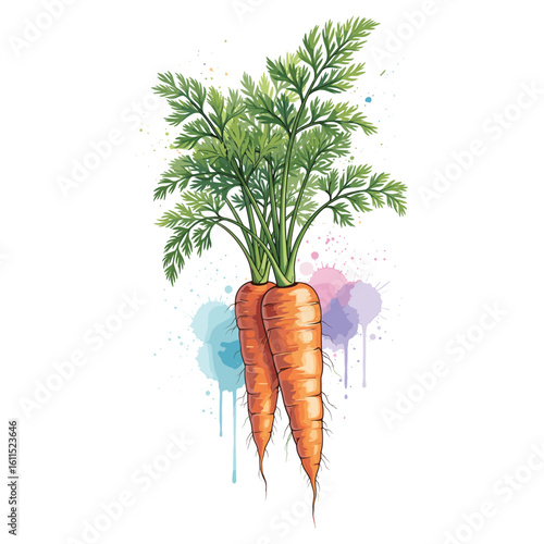 Carrot Watercolor Sublimation