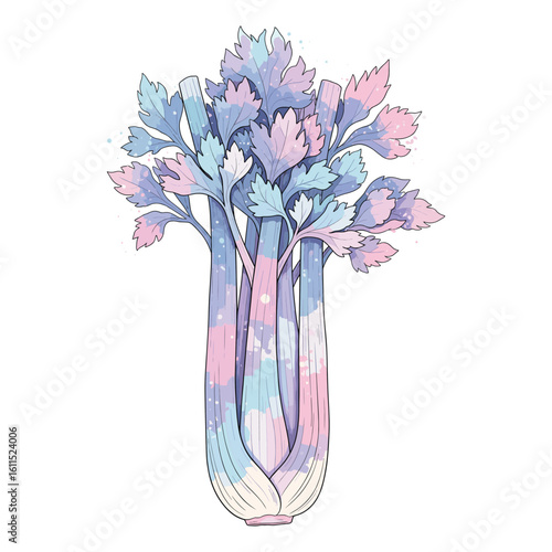Pastel Celery Watercolor Sublimation