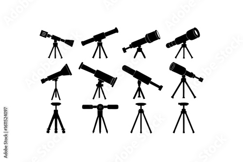 different telescope icon set  .svg