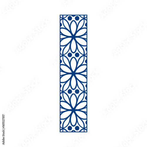 Letters A-Z in a blue leaf pattern, bright and cheerful, indicating the start of a new day. Illustration.