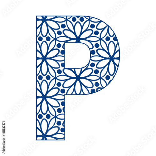 Letters A-Z in a blue leaf pattern, bright and cheerful, indicating the start of a new day. Illustration.