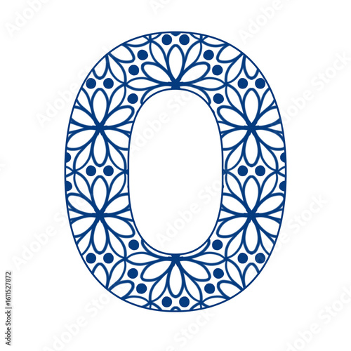Letters A-Z in a blue leaf pattern, bright and cheerful, indicating the start of a new day. Illustration.