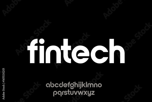 Fintech Logo Design on Dark Background