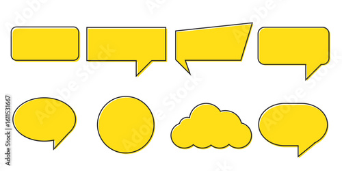 Quote box frame, big set. Quote text in speech bubble. Quote box icon. Blank template quote text info design boxes quotation bubble blog quotes symbols.