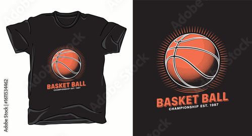 Basketball champion graphic vector art t-shirt design print