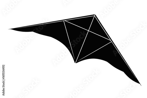 Delta Kite Silhouette flying outdoor