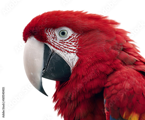 Vibrant Scarlet Macaw Portrait