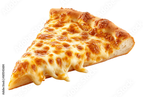 Cheese Cheesy Pizza Slice Isolated on Transparent Background PNG
