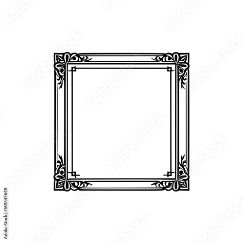 Vecctor black frame on white background