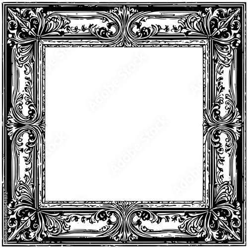 Vecctor black frame on white background
