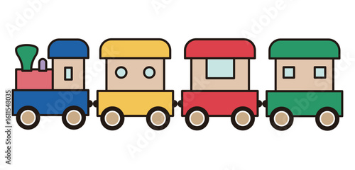 カラフルな汽車のおもちゃ