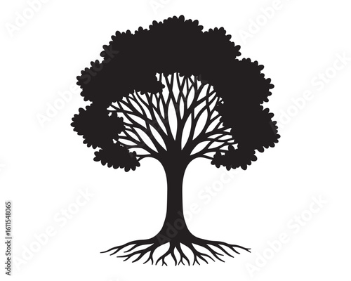Silhouette of a Mighty Tree