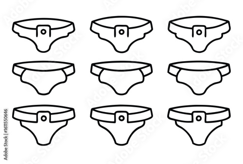 Hernia Belts Line Art Adjustable Fit