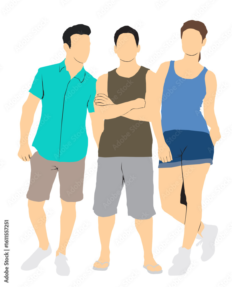 Obraz premium people full isolated collection 