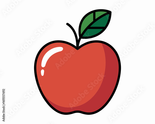 red apple vector illustration