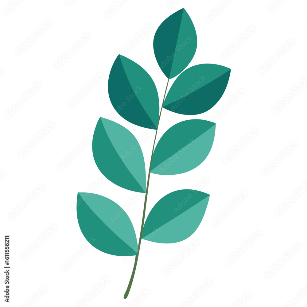 Naklejka premium Eucalyptus Leaves AI Vector Design for National Holiday Themes