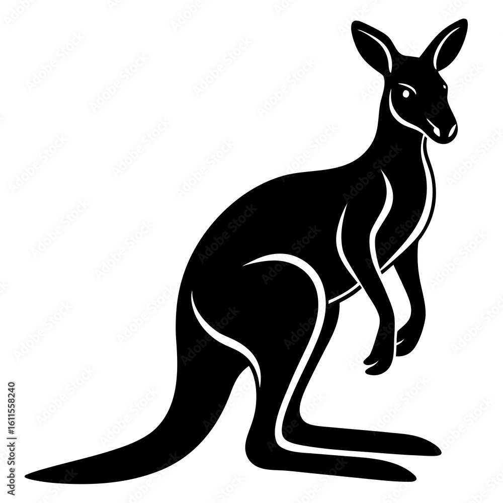 Kangaroo AI Vector Design for National Holiday Themes Kangaroo AI Vector Design for National Holiday Themes