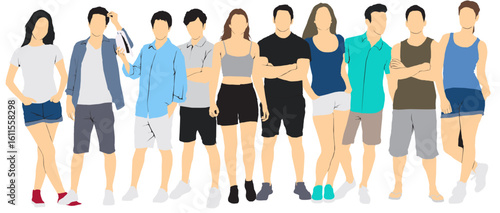 group of people in different poses