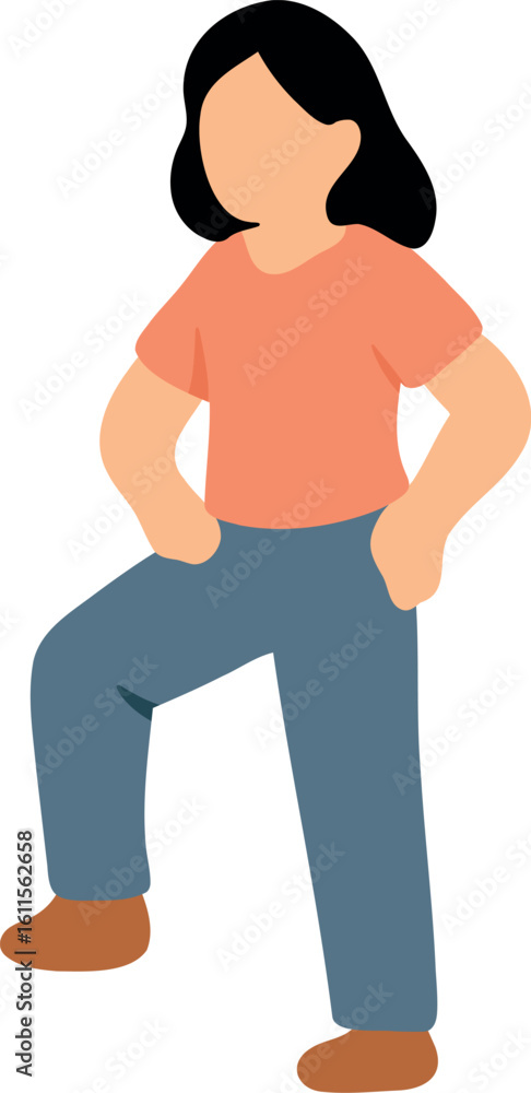 Fototapeta premium Person in Casual Pose