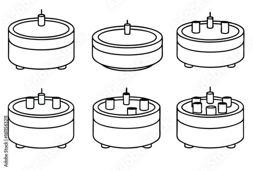 hydrotherapy tanks line art calming flow
