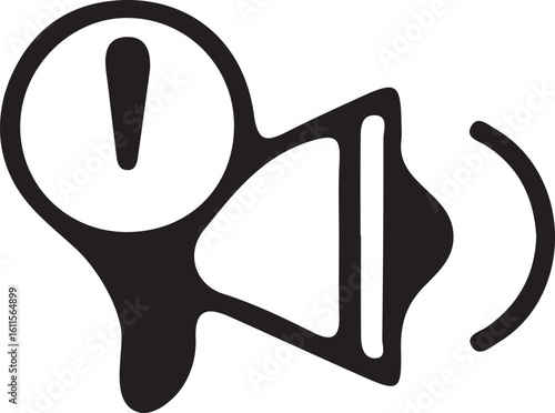 Stylized Depiction of a Muted Speaker a Bold and Graphic Symbol Representing Silence or Sound Control in Graphic Design