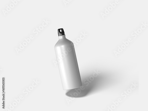 Wallpaper Mural Blank white metal sport bottle mockup with blank Template Design. 3D Render Isolated on White Background. Torontodigital.ca