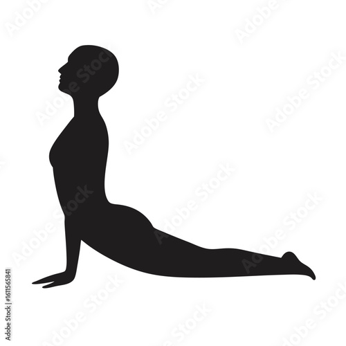  outline vector illustration of a person in a cobra