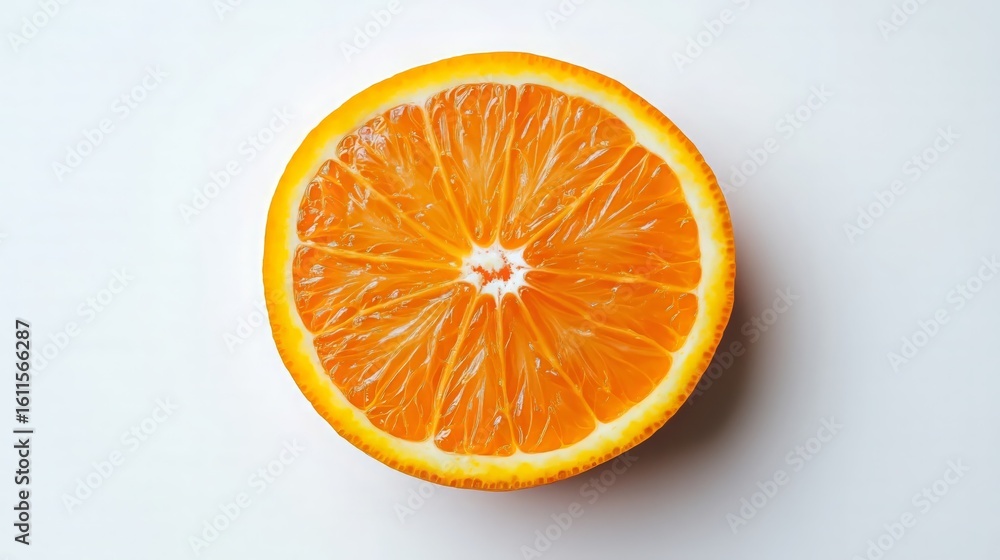 Fototapeta premium Fresh orange slice isolated on white background 