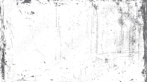 Dark grunge background with scratchy paper border. High contrast texture design. Vintage worn frame template.  