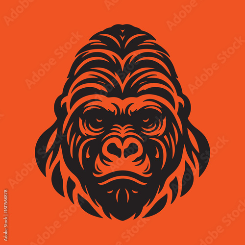 vector illustration of an gorilla head 