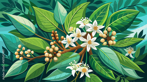 very Beautiful Litsea Cubeba: A Natural Chinese Herbal Spice with Fresh Summer Scents white background
